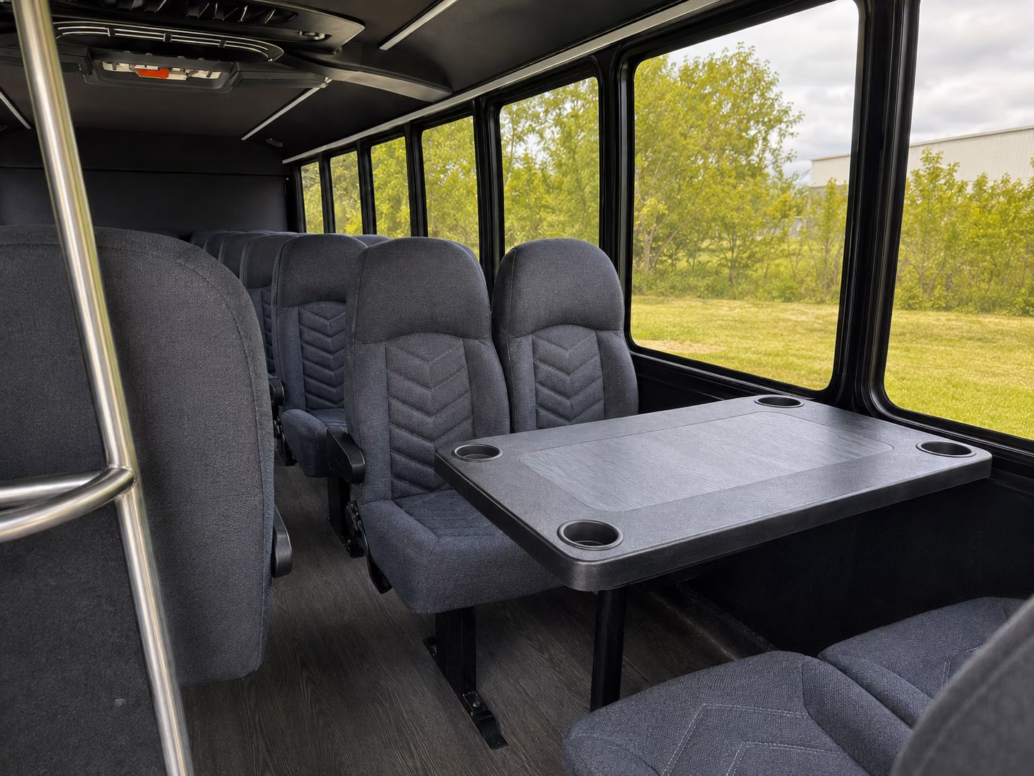 bridgeport 18 passenger minibus inside