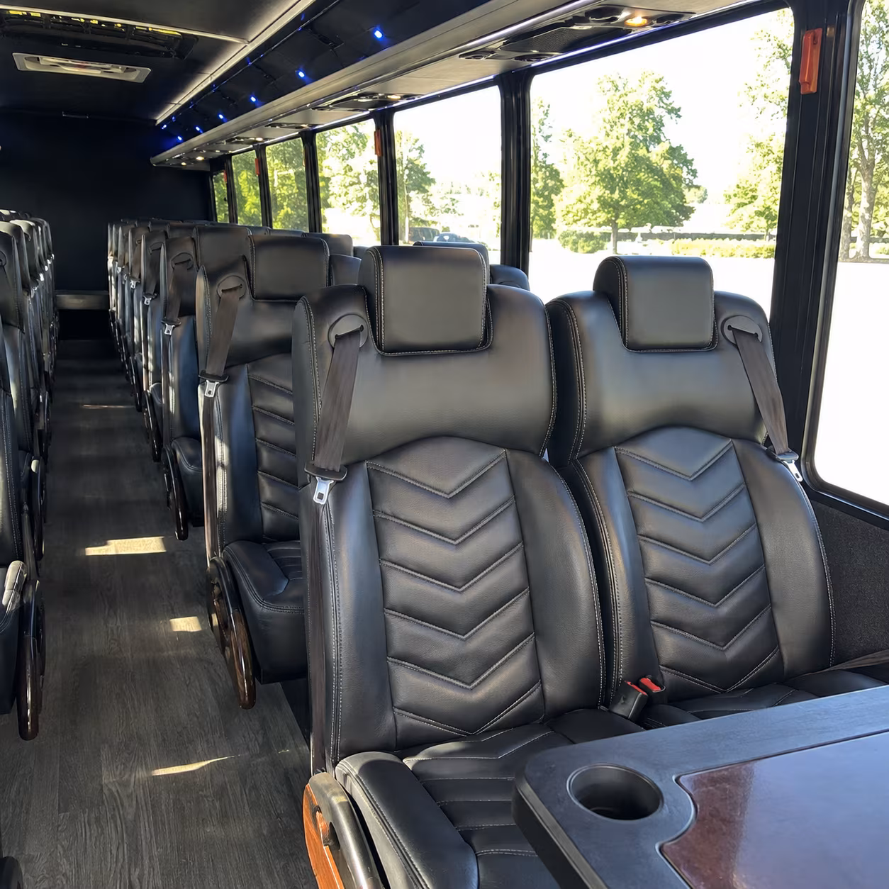bridgeport 28 passenger minibus inside