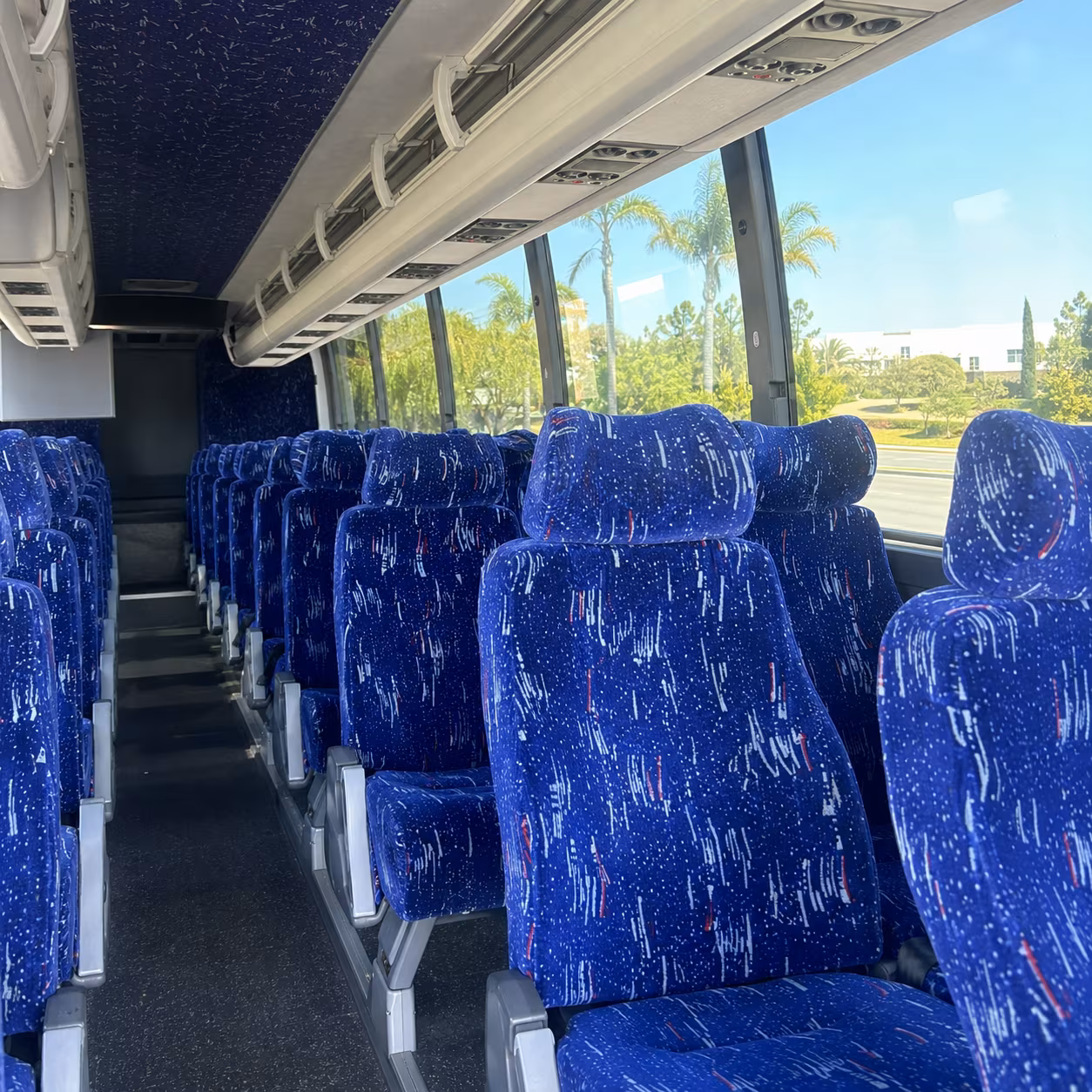 bridgeport 56 passenger charter bus inside
