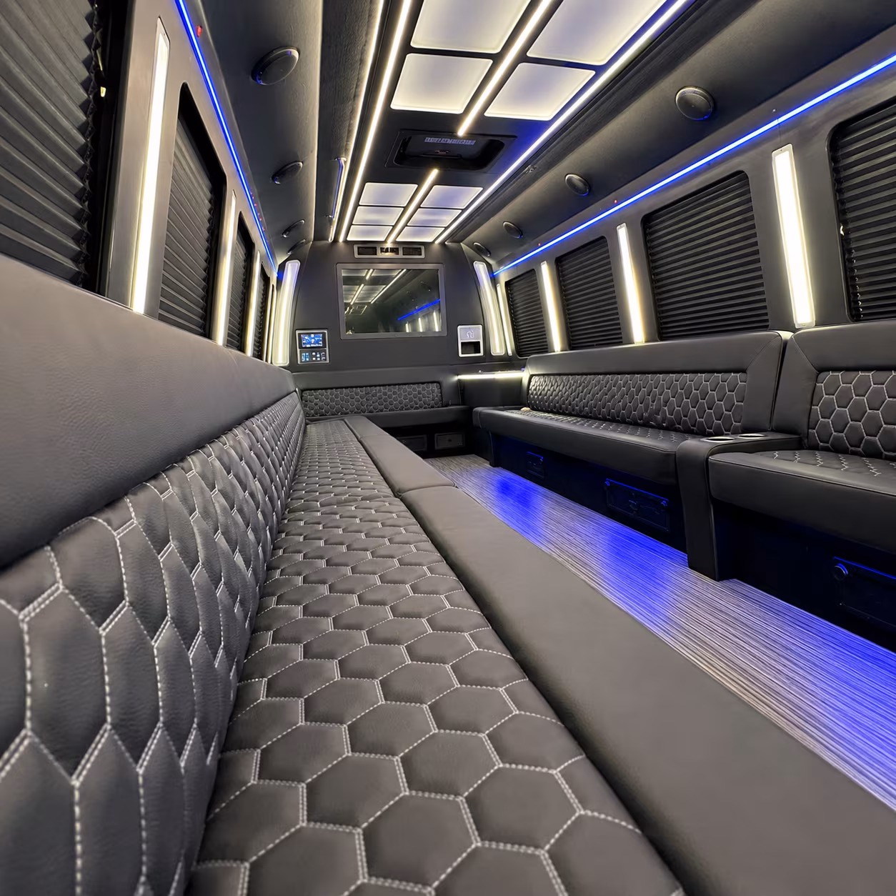 bridgeport party bus interior